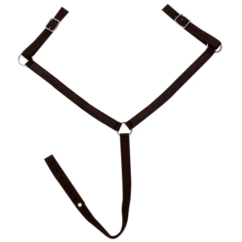 Balnas, galvos ir krūtinės dirželiai, tikra oda, 16", rudas