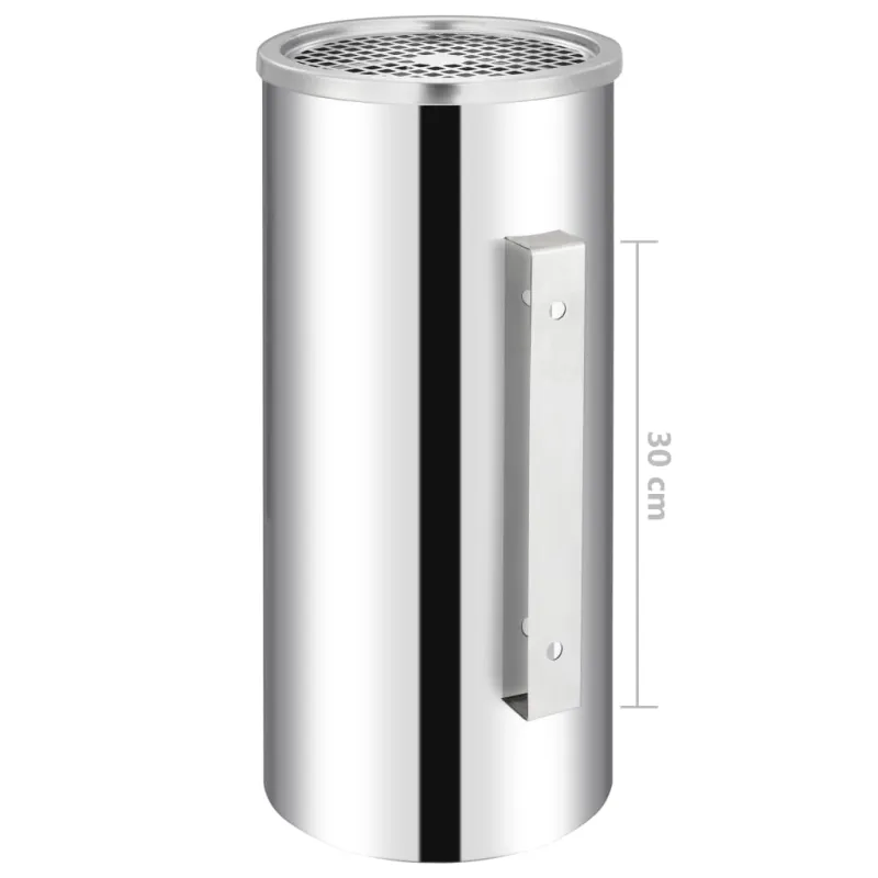 Sieninė šiukšliadėžė-peleninė, nerūdijantis plienas, 26l
