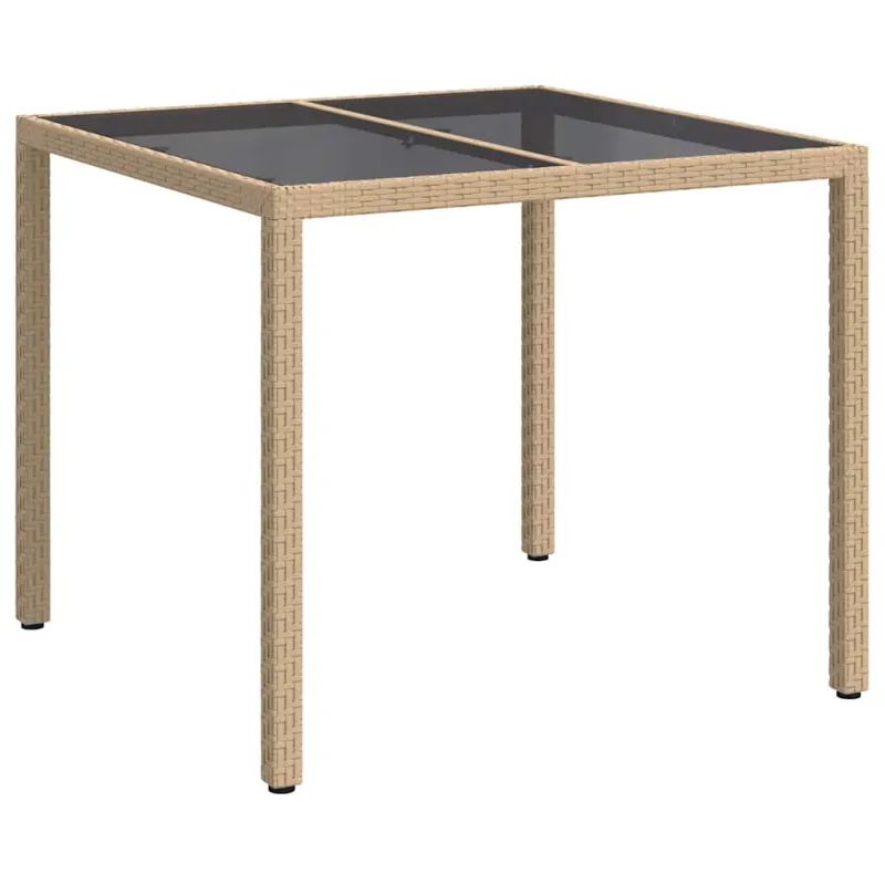 Sodo laud Smėlio 90 x 90 x 75 cm polirattane