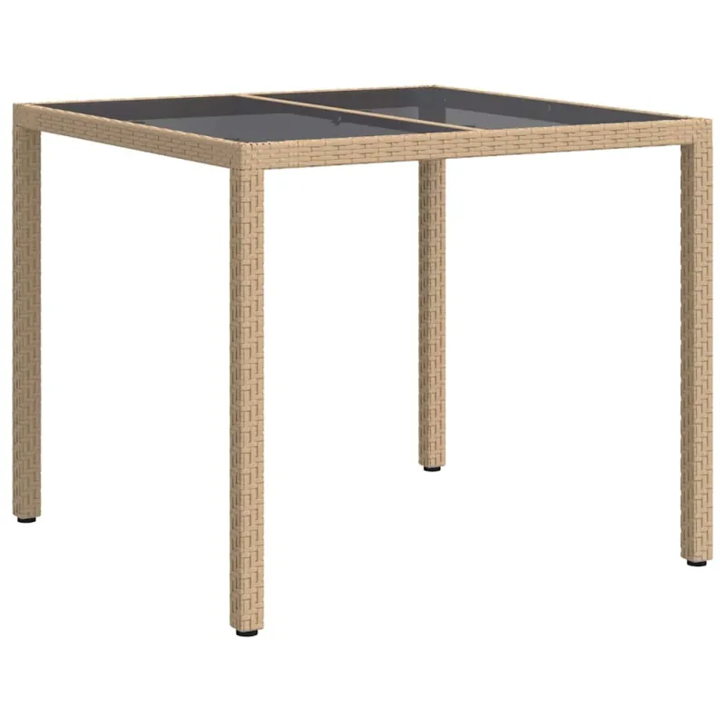 Sodo laud Smėlio 90 x 90 x 75 cm polirattane