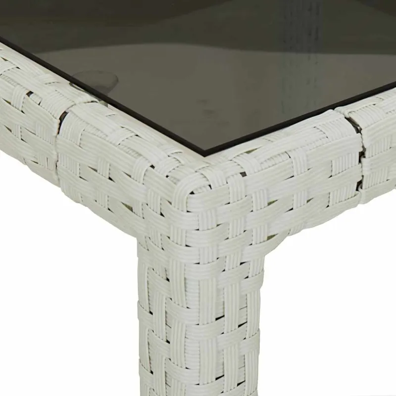 Sodo pöytä Valkoinen 150 x 90 x 75 cm polyrattana