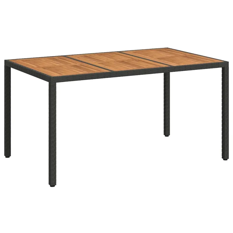 Sodo pöytä Musta 150 x 90 x 75 cm polyrottinki