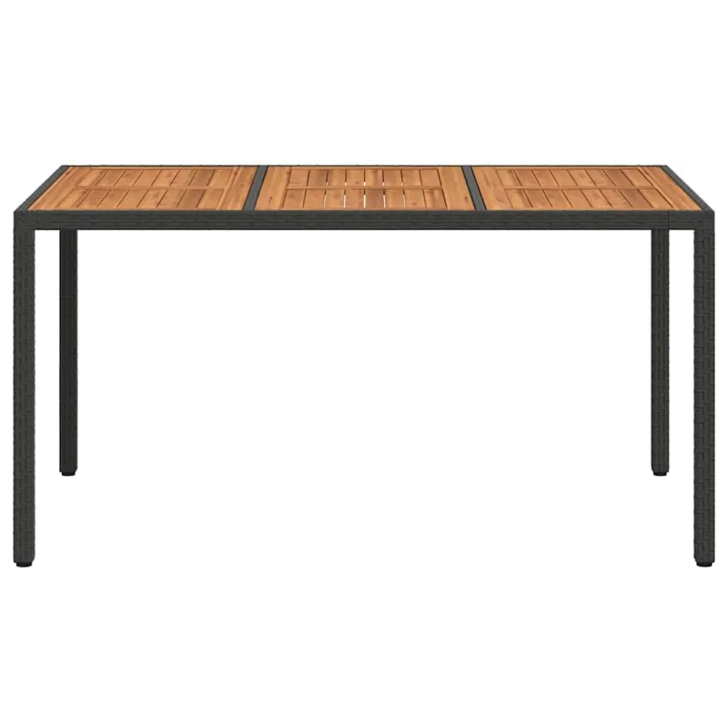 Sodo pöytä Musta 150 x 90 x 75 cm polyrottinki