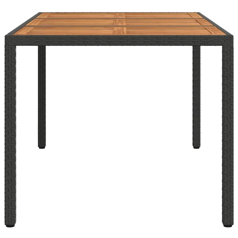 Sodo pöytä Musta 150 x 90 x 75 cm polyrottinki