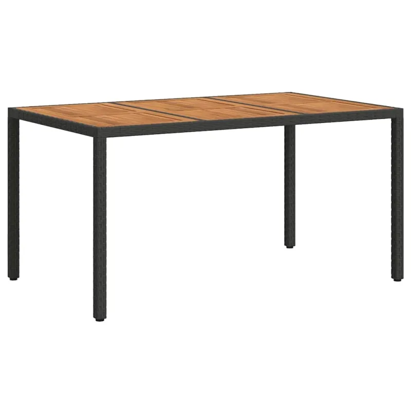 Sodo pöytä Musta 150 x 90 x 75 cm polyrottinki