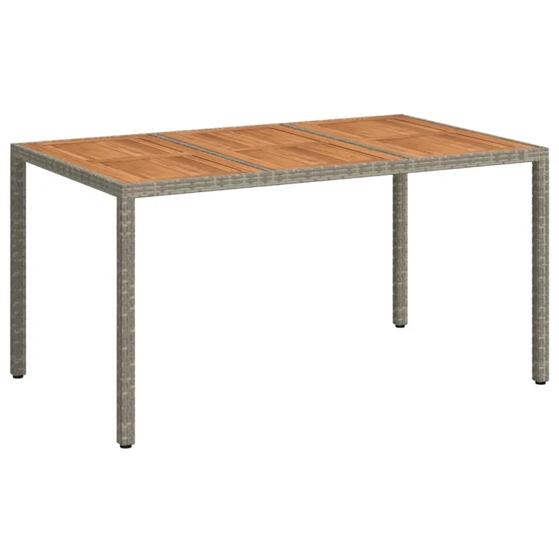 Sodo laud Pilka 150 x 90 x 75 cm polirattana