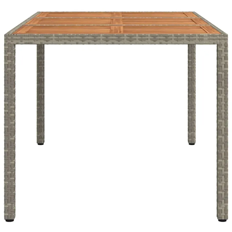 Sodo laud Pilka 150 x 90 x 75 cm polirattana
