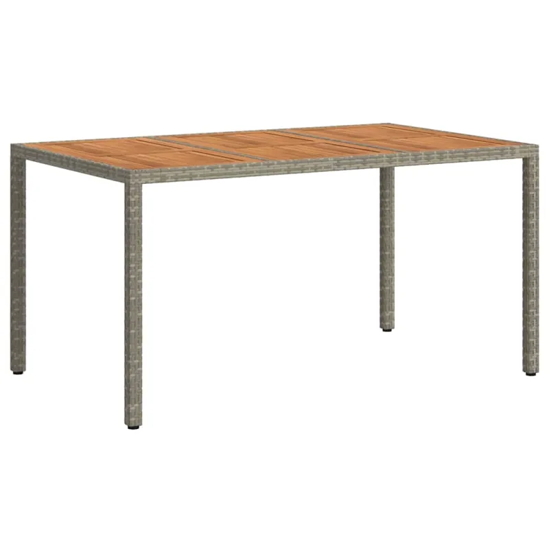 Sodo laud Pilka 150 x 90 x 75 cm polirattana