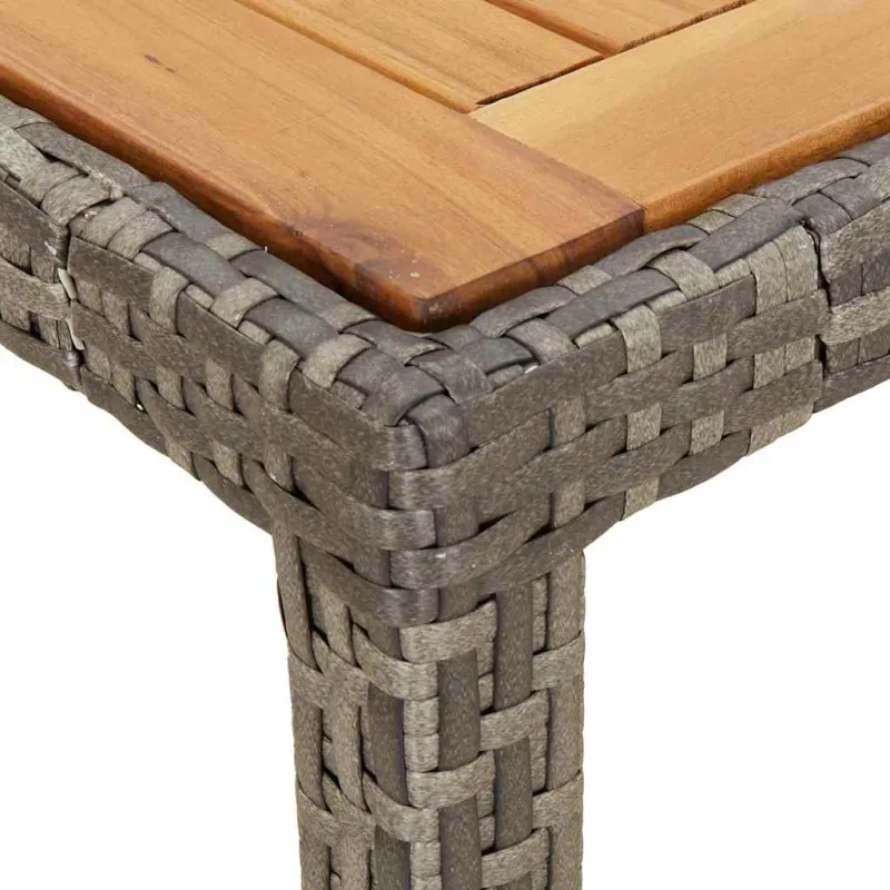 Sodo laud Pilka 150 x 90 x 75 cm polirattana