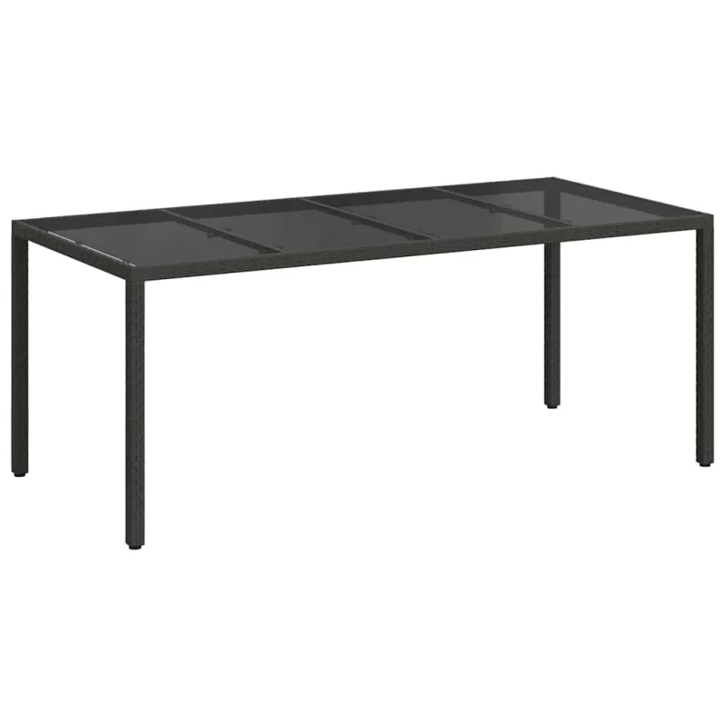 Sodo pöytä Musta 190 x 90 x 75 cm polyrattana