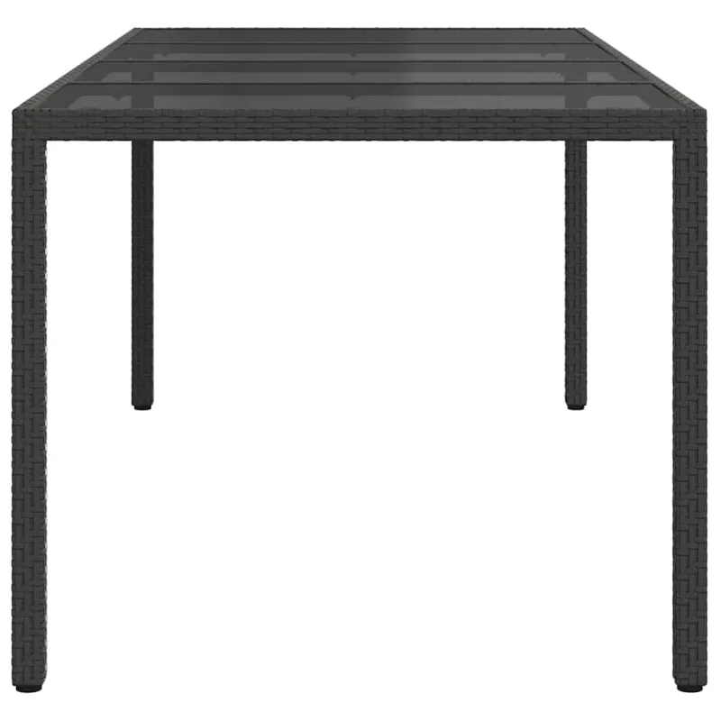 Sodo pöytä Musta 190 x 90 x 75 cm polyrattana