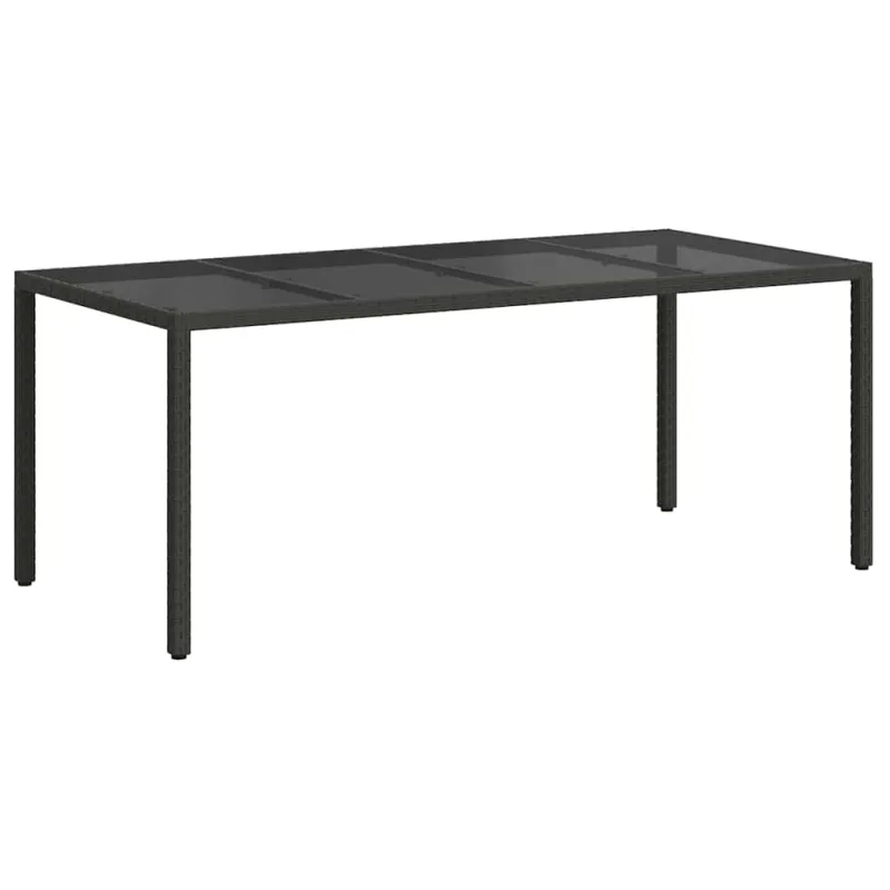 Sodo pöytä Musta 190 x 90 x 75 cm polyrattana