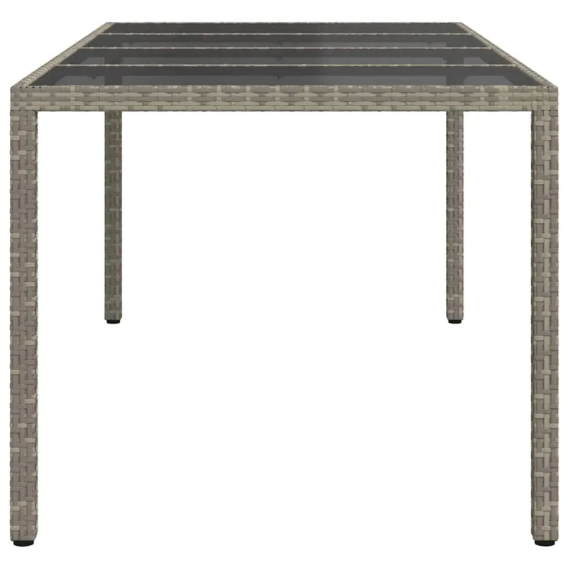 Sodo laud Pilka 190 x 90 x 75 cm polirattana