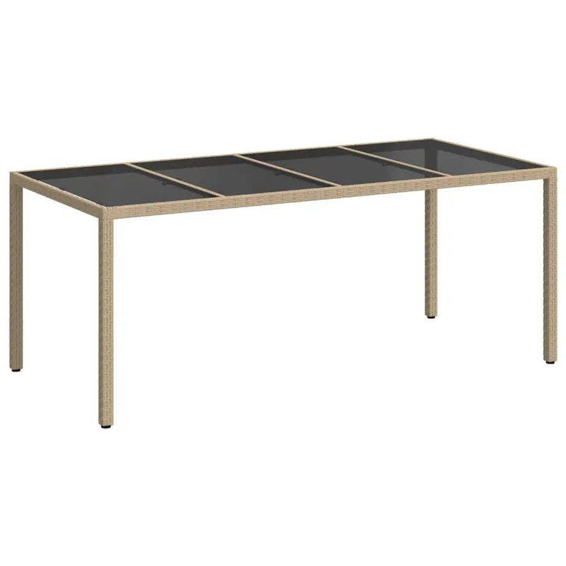 Sodo pöytätaso, hiekka, 190 x 90 x 75 cm, polyrattana