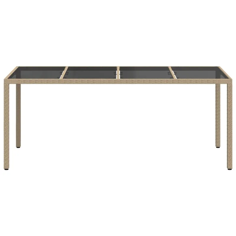 Sodo pöytätaso, hiekka, 190 x 90 x 75 cm, polyrattana