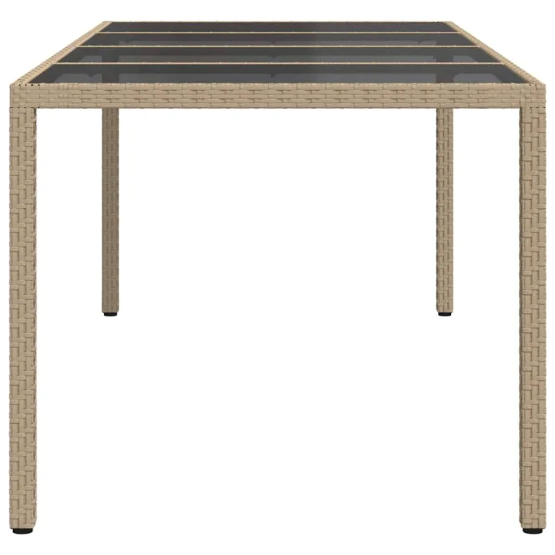 Sodo pöytätaso, hiekka, 190 x 90 x 75 cm, polyrattana