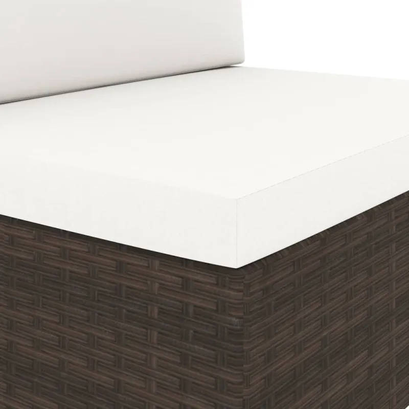 Modulinė dvivietė sofa, rudos spalvos, poliratanas