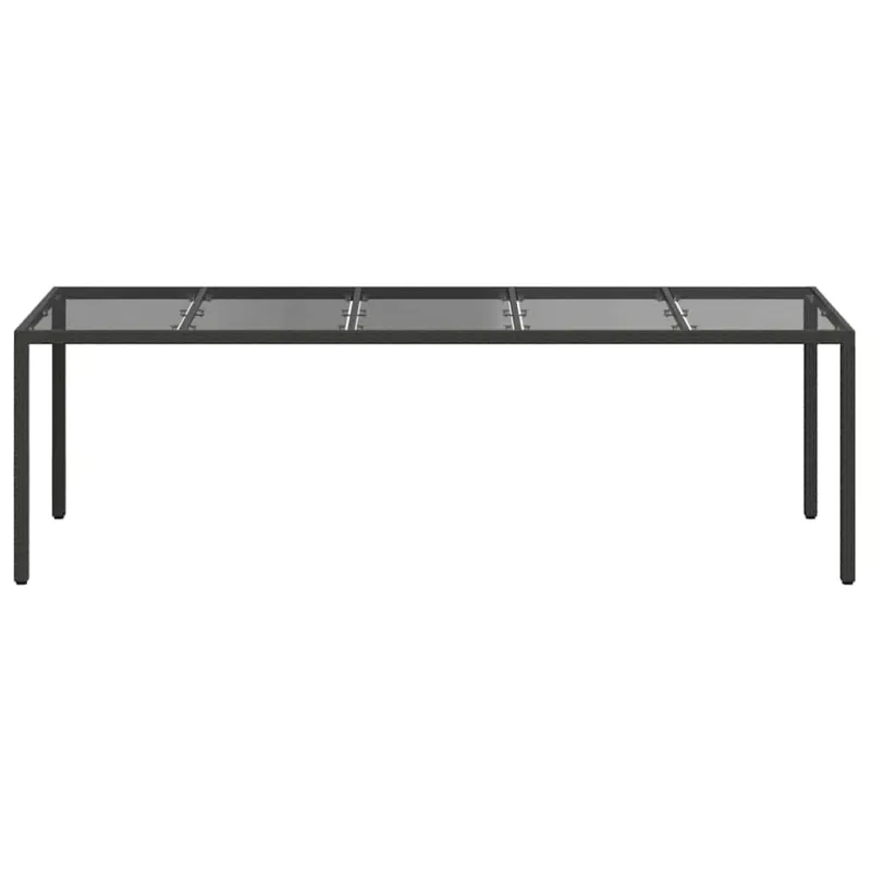 Sodo pöytä Kirkas musta 250 x 100 x 75 cm polyrottinki