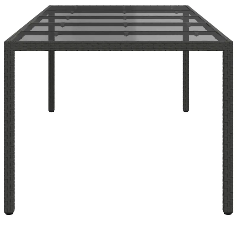 Sodo pöytä Kirkas musta 250 x 100 x 75 cm polyrottinki