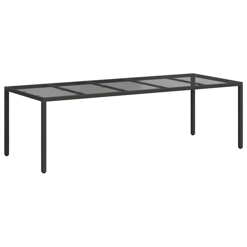 Sodo pöytä Kirkas musta 250 x 100 x 75 cm polyrottinki