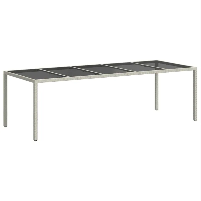 Sodo pöytätaso, valkoinen, 250x100x75 cm, polyratasta ja lasia