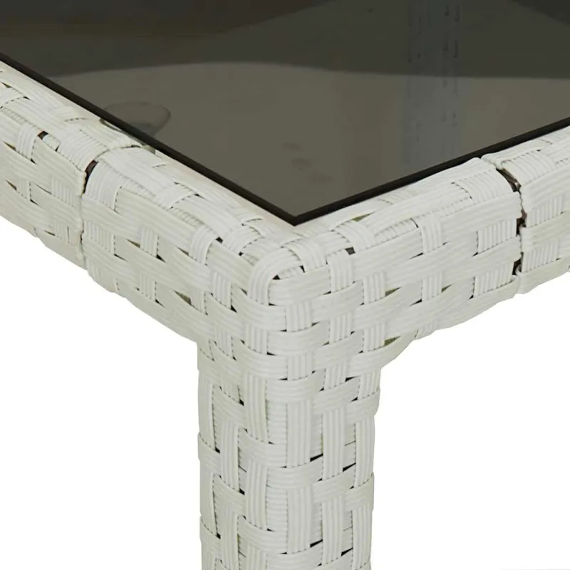 Sodo pöytätaso, valkoinen, 250x100x75 cm, polyratasta ja lasia