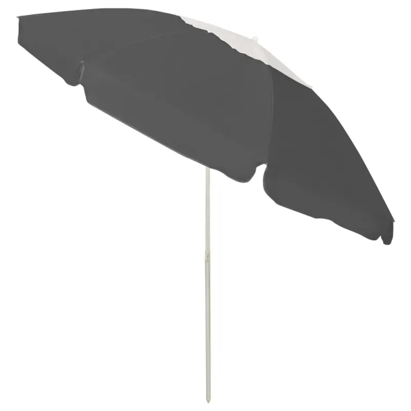 Paplūdimio skėtis nuo saulės, antracito spalvos, 240cm