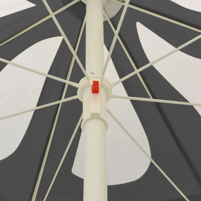 Paplūdimio skėtis nuo saulės, antracito spalvos, 240cm