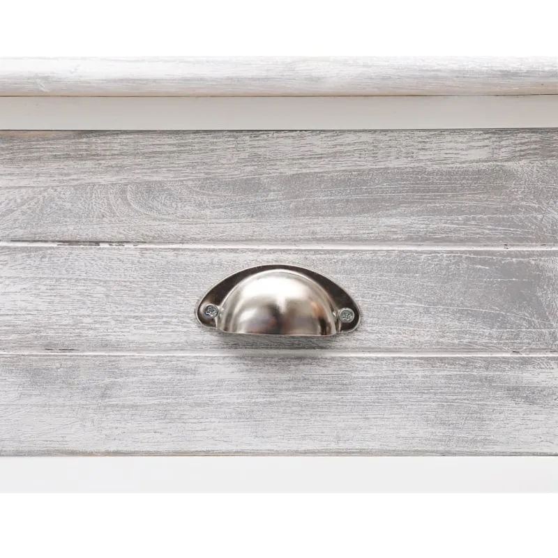 Šoninė spintelė, sendinta pilka, 108x30x76cm, paulovnija