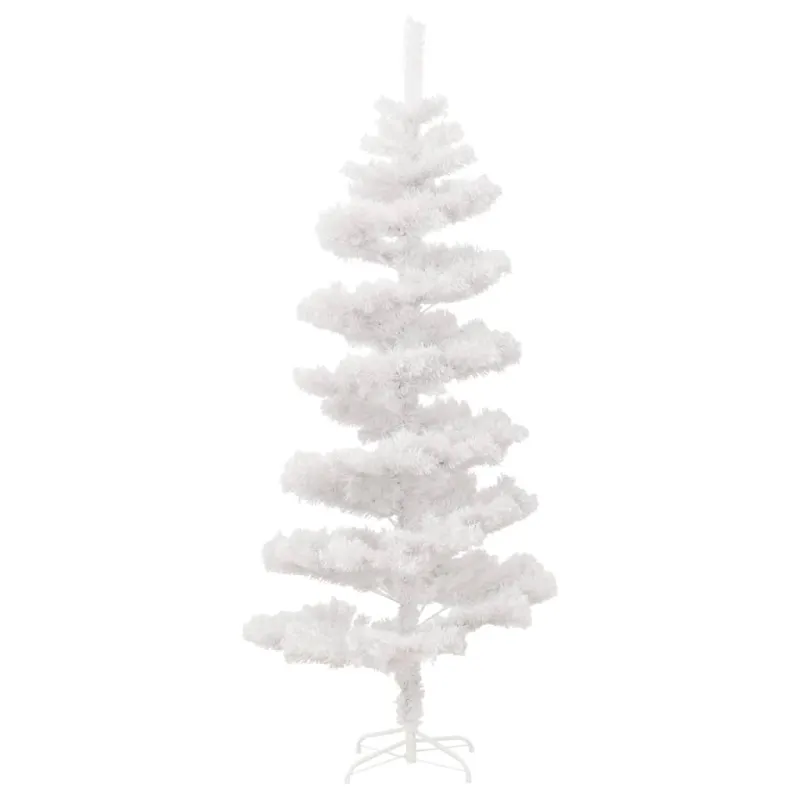 Kalėdų eglutė su stovu, balta, 150cm, PVC, spiralės formos
