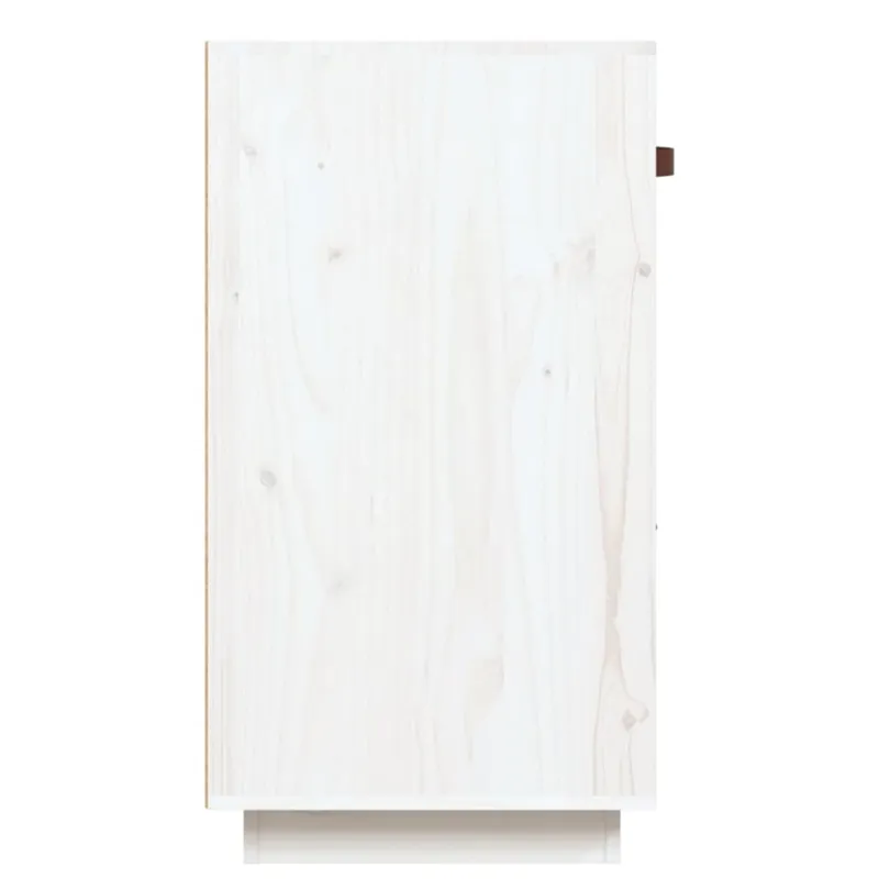 Šoninė spintelė, balta, 100x40x75cm, pušies medienos masyvas