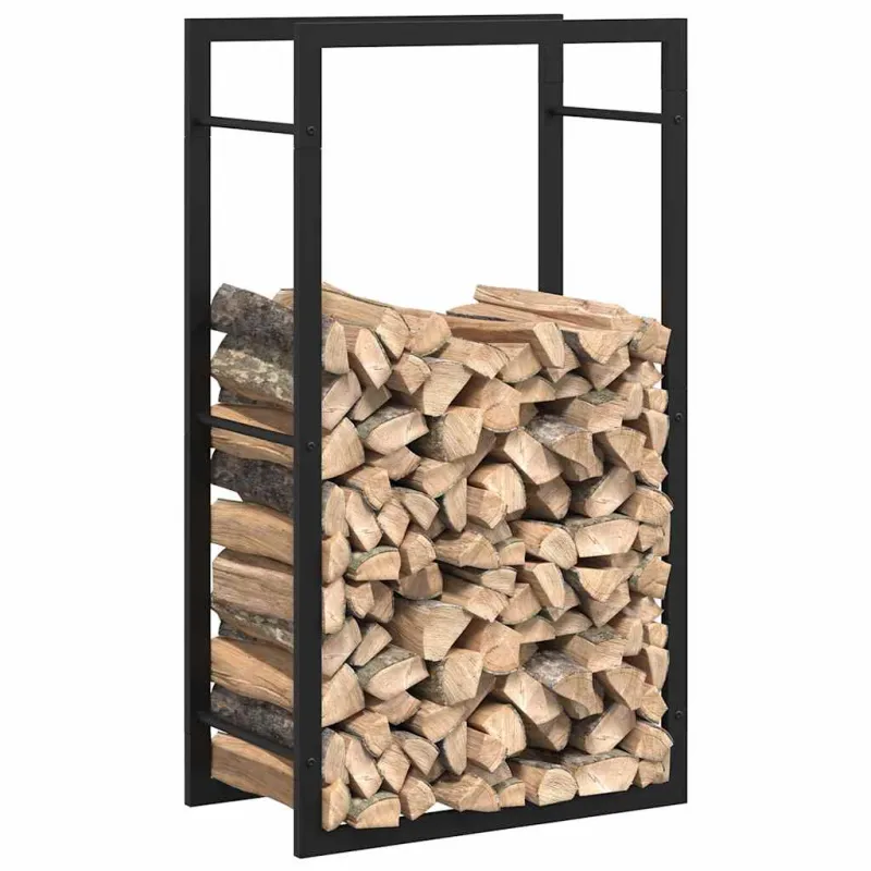 Stovas malkoms, matinės juodos spalvos, 50x28x94cm, plienas