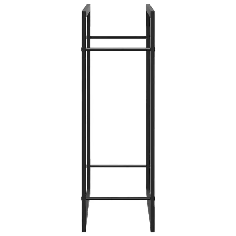 Stovas malkoms, matinės juodos spalvos, 80x28x86cm, plienas