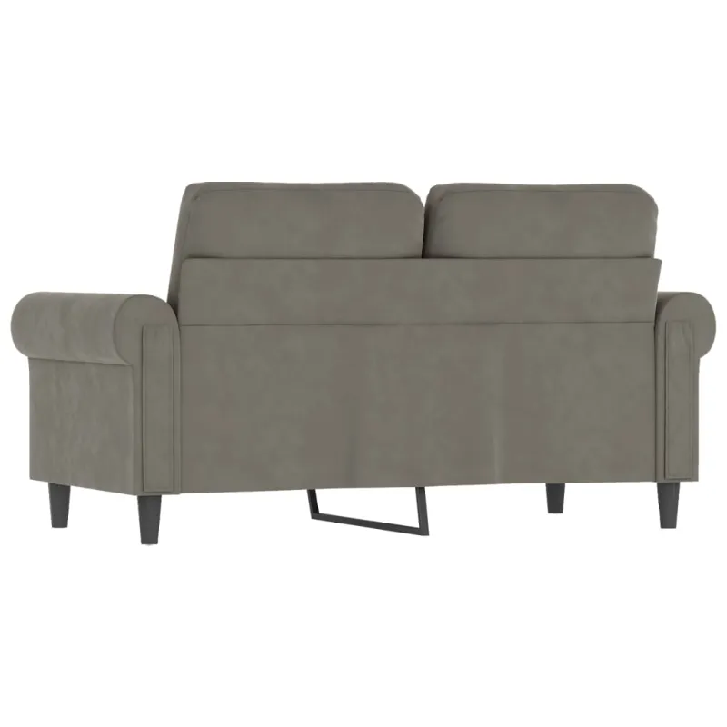 Dvivietė sofa, šviesiai pilkos spalvos, 120cm, aksomas