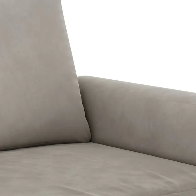 Dvivietė sofa, šviesiai pilkos spalvos, 120cm, aksomas