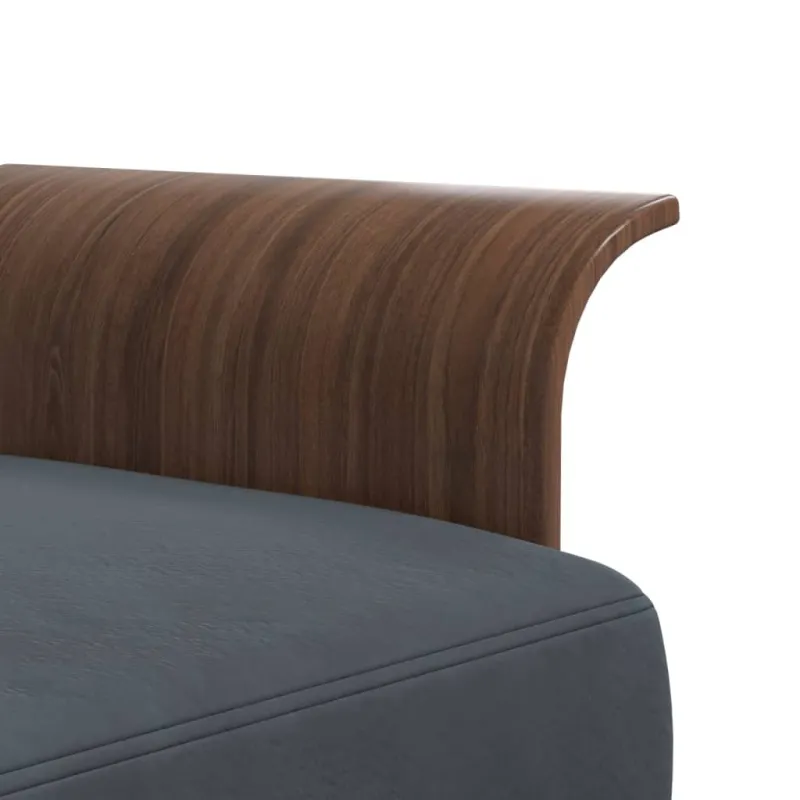 L formos sofa-lova, tamsiai pilka, 279x140x70cm, aksomas