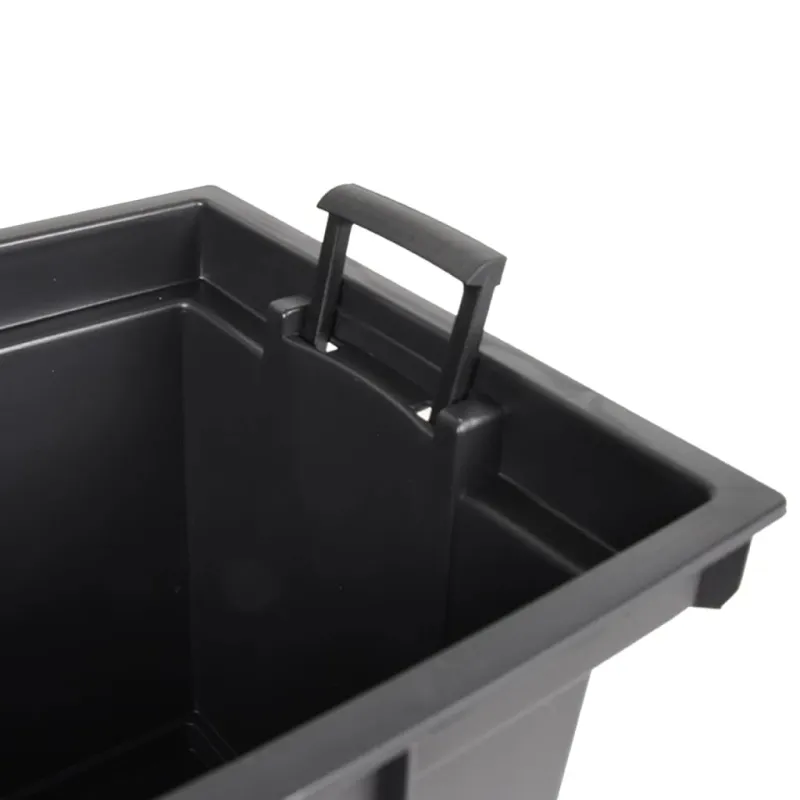Lovelis su išimamu įdėklu, antracito, 12/44l, PP ratanas