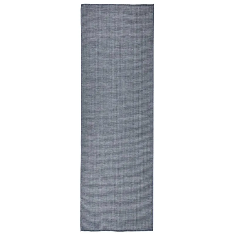 Lauko kilimėlis, mėlynos spalvos, 80x250cm, plokščio pynimo