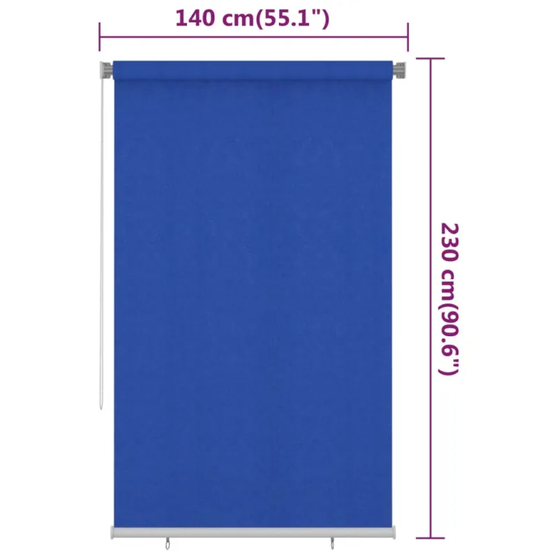 Lauko roletas, mėlynos spalvos, 140x230cm, HDPE