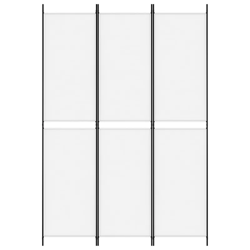 Kambario pertvara, 3 dalių, baltos spalvos, 150x220cm, audinys