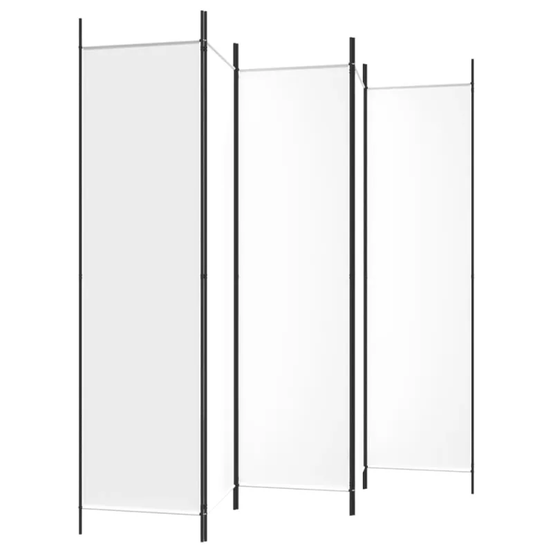 Kambario pertvara, 5 dalių, baltos spalvos, 250x200cm, audinys
