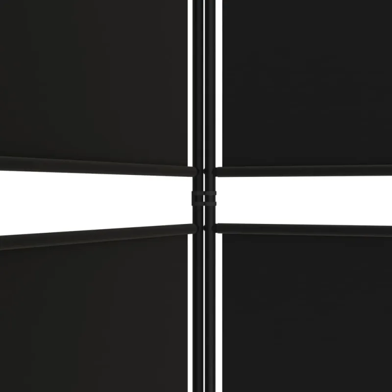 Kambario pertvara, 5 dalių, juodos spalvos, 250x200cm, audinys
