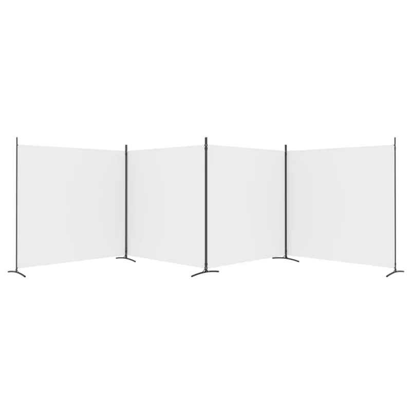 Kambario pertvara, 4 dalių, baltos spalvos, 698x180cm, audinys