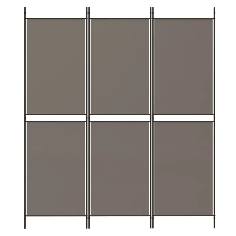 Kambario pertvara, 3 dalių, antracito, 150x200cm, audinys