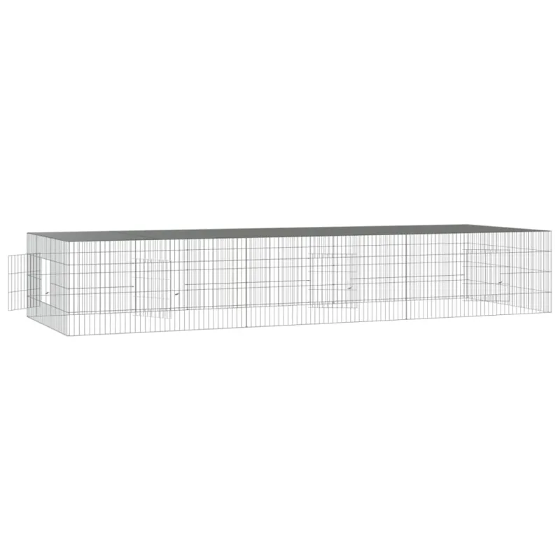 Triušių narvas, 3 segmentai, 325x109x54cm, galvanizuota geležis