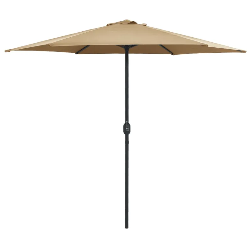 Sodo skėtis nuo saulės su aliuminio stulpu, taupe, 270x246cm