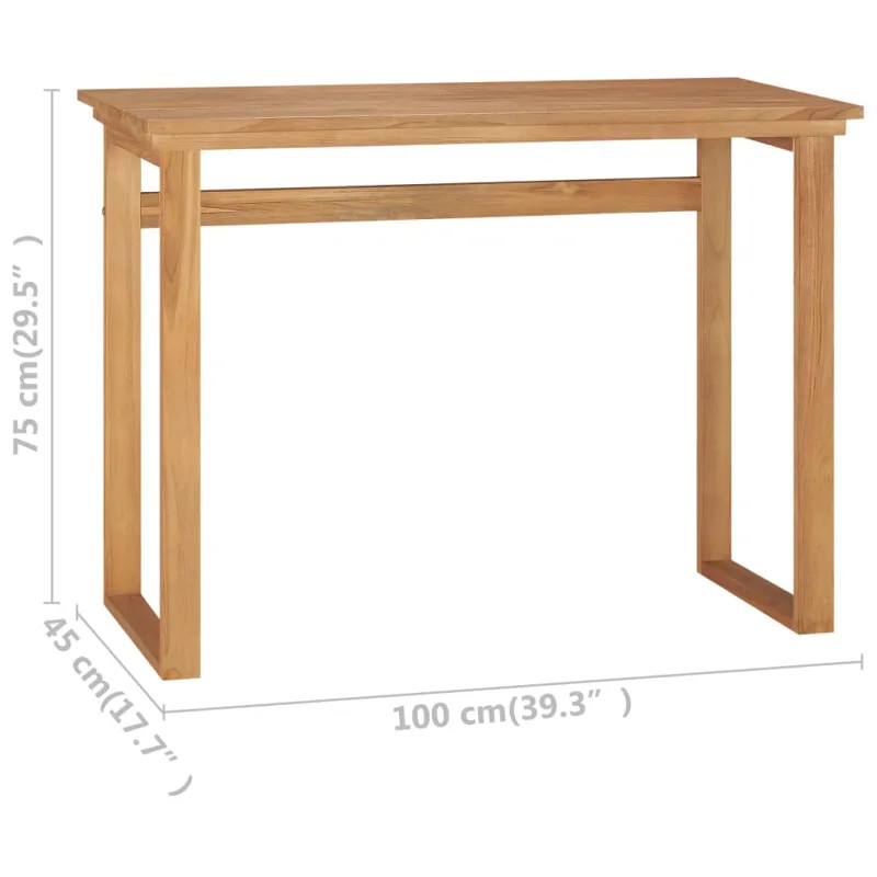 Rašomasis stalas, 100x45x75cm, tikmedžio medienos masyvas