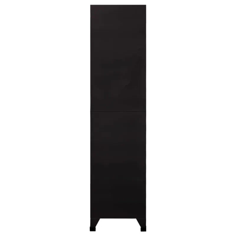 Persirengimo spintelė, juodos spalvos, 90x45x180cm, plienas