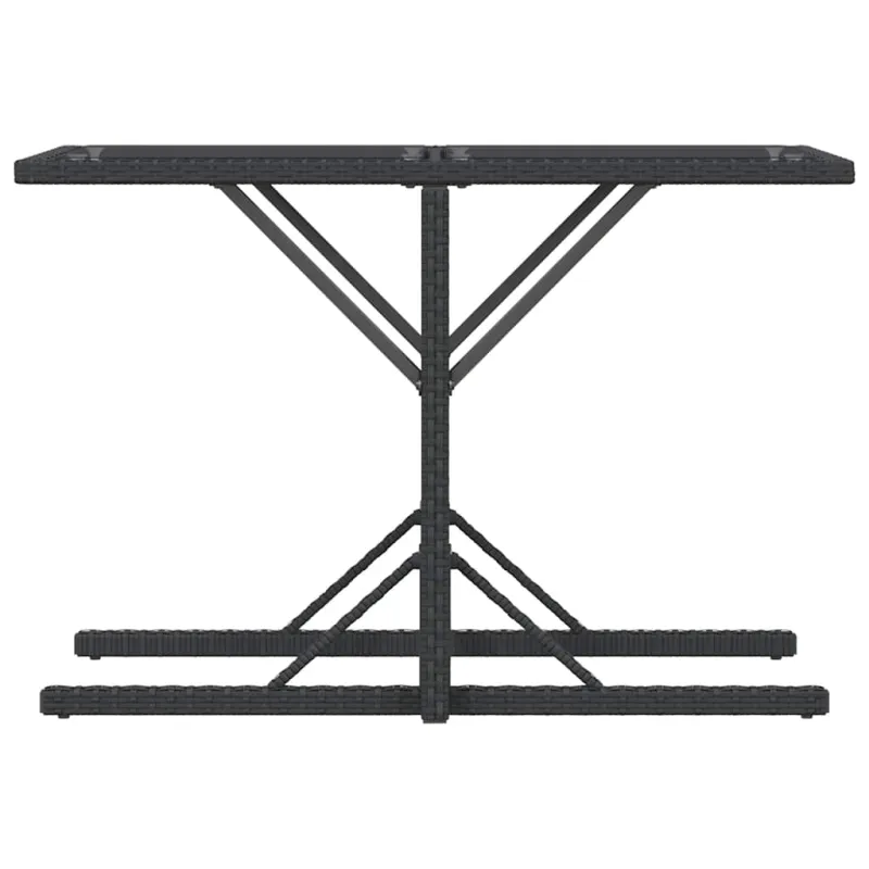 Bistro-Setti tyynyine, 3-os osat, musta, polyrattani
