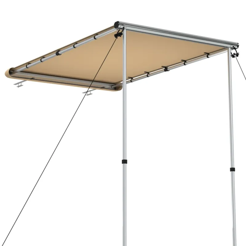 Markizė nameliui ant ratų, smėlio spalvos, 1,2x2x2,15m